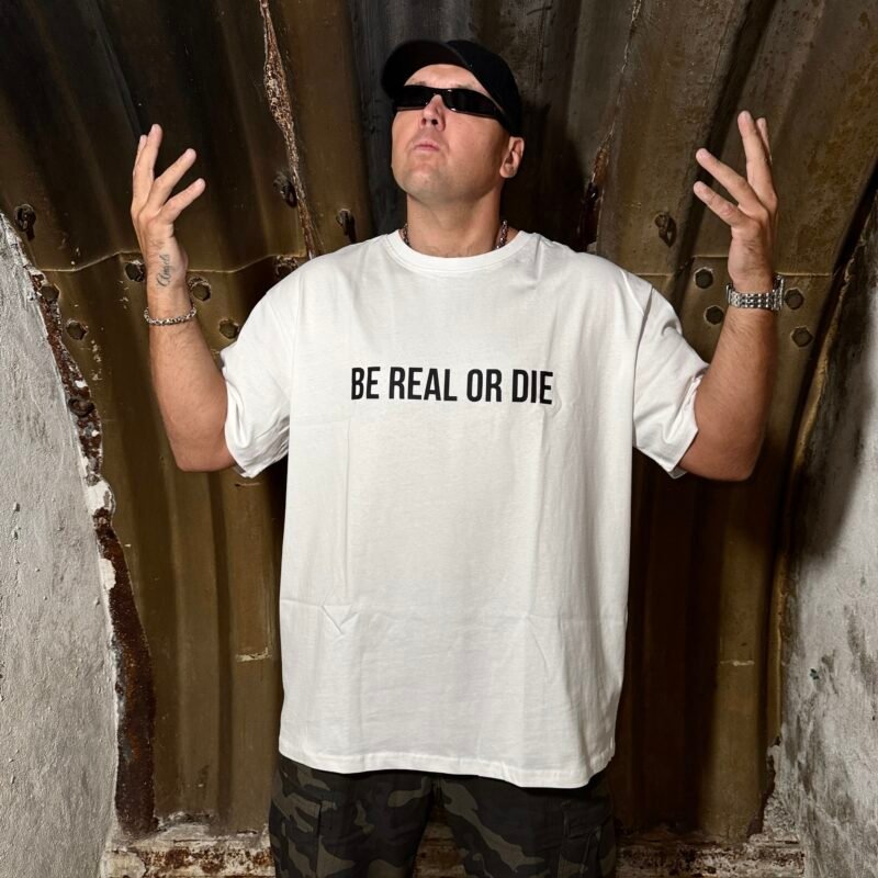 HAVLISON "BE REAL OR DIE" OVERSIZED T‑SHIRT