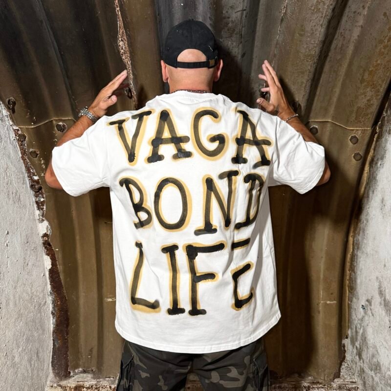 HAVLISON „VAGABOND LIFE“ WHITE OVERSIZED T‑SHIRT