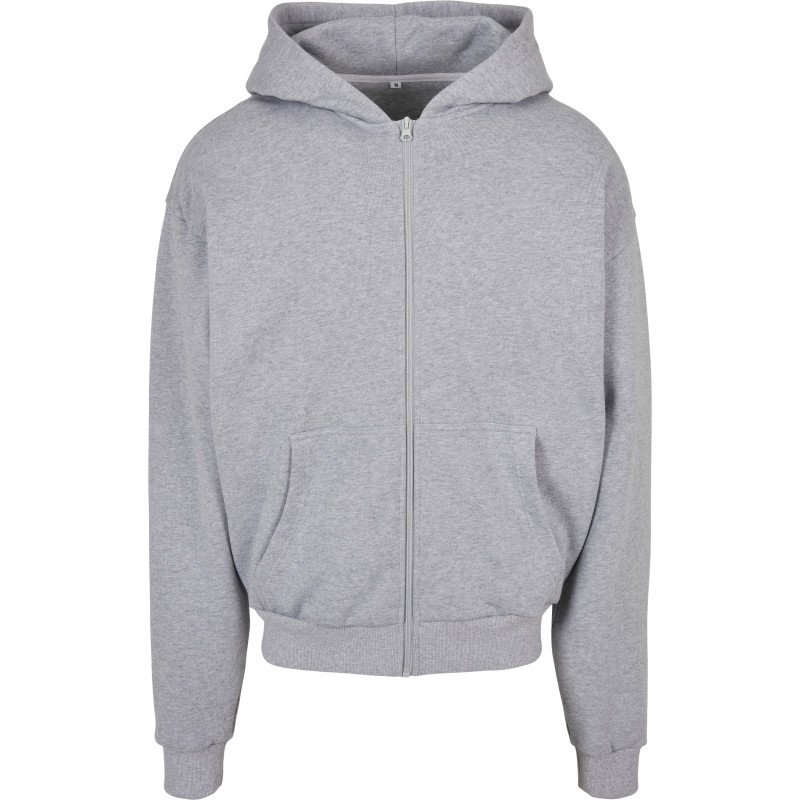 GREY ZIPPER HOODIE