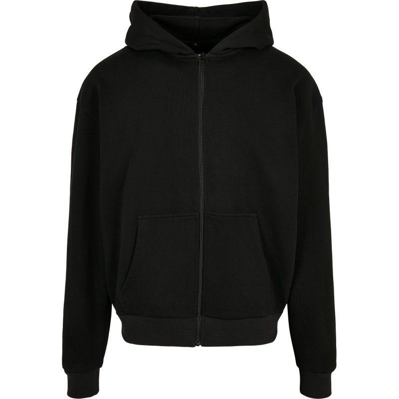 BLACK ZIPPER HOODIE
