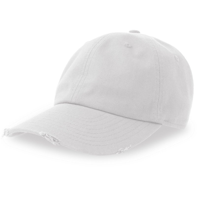 WHITE DESTROYED CAP